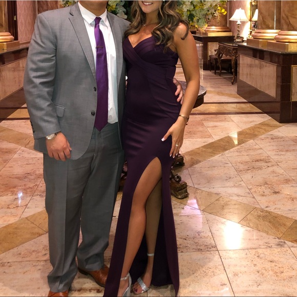 plum formal dress